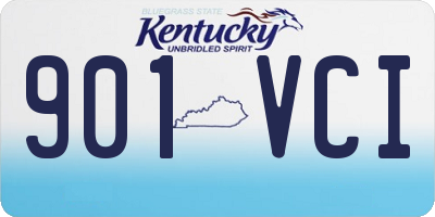 KY license plate 901VCI