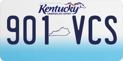 KY license plate 901VCS
