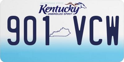 KY license plate 901VCW