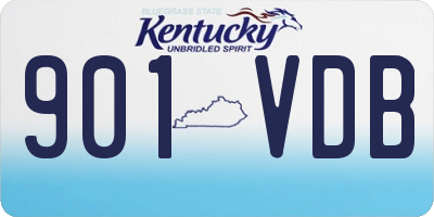 KY license plate 901VDB