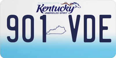 KY license plate 901VDE