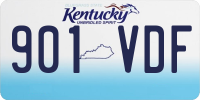 KY license plate 901VDF