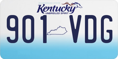 KY license plate 901VDG