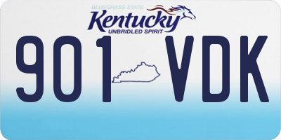 KY license plate 901VDK