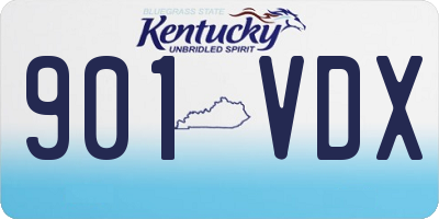 KY license plate 901VDX