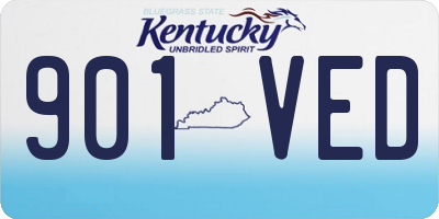 KY license plate 901VED