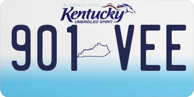 KY license plate 901VEE