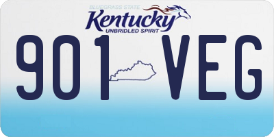 KY license plate 901VEG