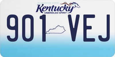 KY license plate 901VEJ