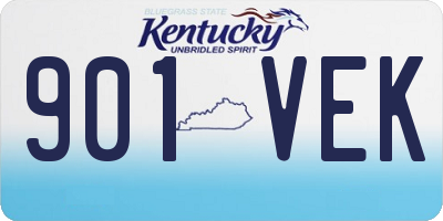 KY license plate 901VEK