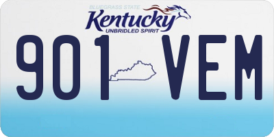 KY license plate 901VEM