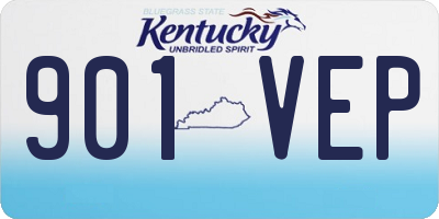 KY license plate 901VEP