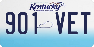 KY license plate 901VET