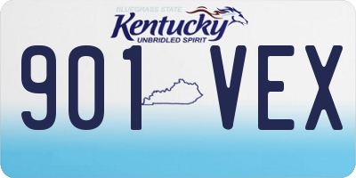 KY license plate 901VEX