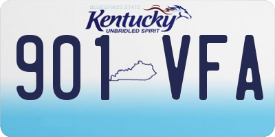 KY license plate 901VFA