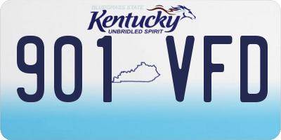 KY license plate 901VFD