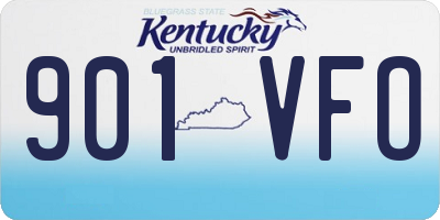 KY license plate 901VFO