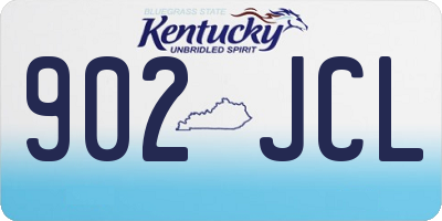 KY license plate 902JCL