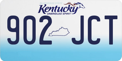 KY license plate 902JCT