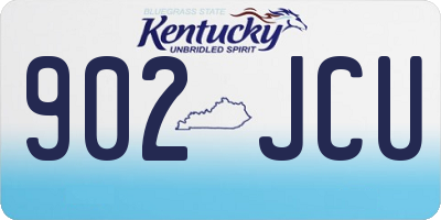 KY license plate 902JCU