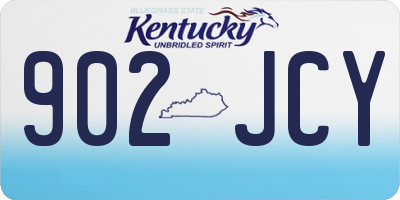 KY license plate 902JCY