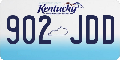 KY license plate 902JDD