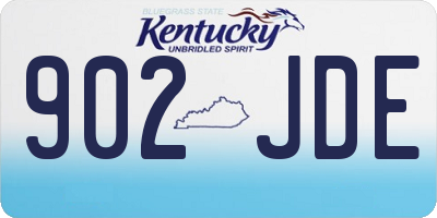 KY license plate 902JDE