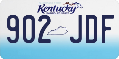 KY license plate 902JDF