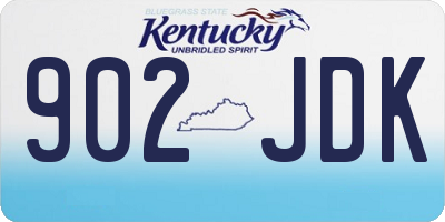 KY license plate 902JDK