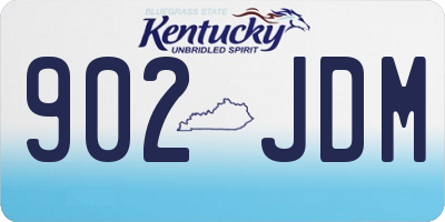 KY license plate 902JDM