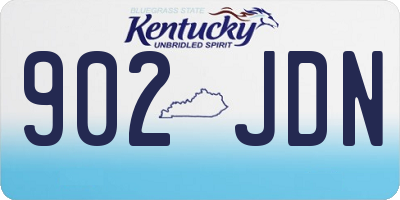 KY license plate 902JDN