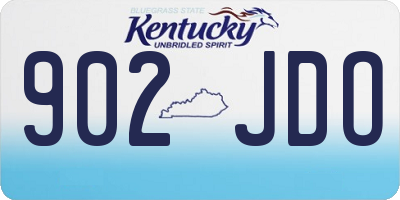 KY license plate 902JDO