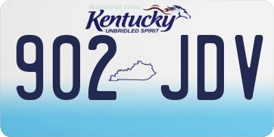 KY license plate 902JDV