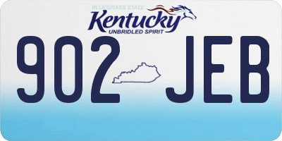 KY license plate 902JEB