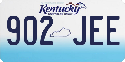 KY license plate 902JEE