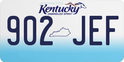 KY license plate 902JEF