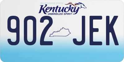 KY license plate 902JEK