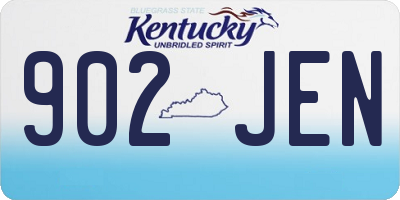KY license plate 902JEN