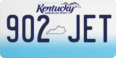 KY license plate 902JET