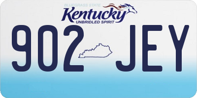 KY license plate 902JEY