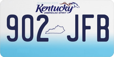 KY license plate 902JFB