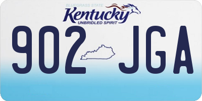 KY license plate 902JGA