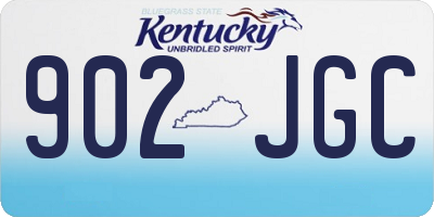 KY license plate 902JGC