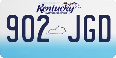 KY license plate 902JGD