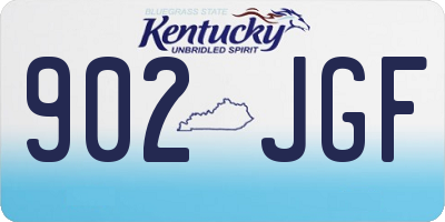 KY license plate 902JGF