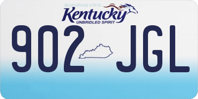 KY license plate 902JGL