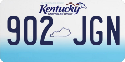 KY license plate 902JGN