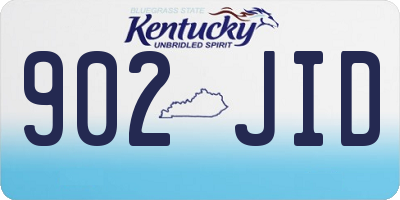 KY license plate 902JID