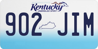 KY license plate 902JIM