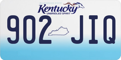 KY license plate 902JIQ